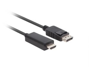 Lanberg DisplayPort to HDMI Cable CA-DPHD-11CC-0010-BK DisplayPort Male HDMI Male DP to HDMI 1 m