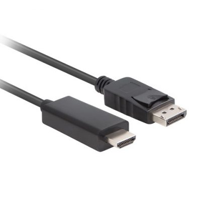 Lanberg DisplayPort to HDMI Cable CA-DPHD-11CC-0010-BK DisplayPort Male HDMI Male DP to HDMI 1 m