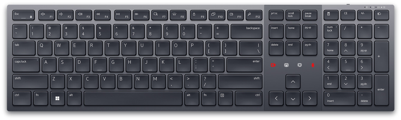 Dell Premier Collaboration Keyboard KB900 Keyboard Wireless US International Graphite