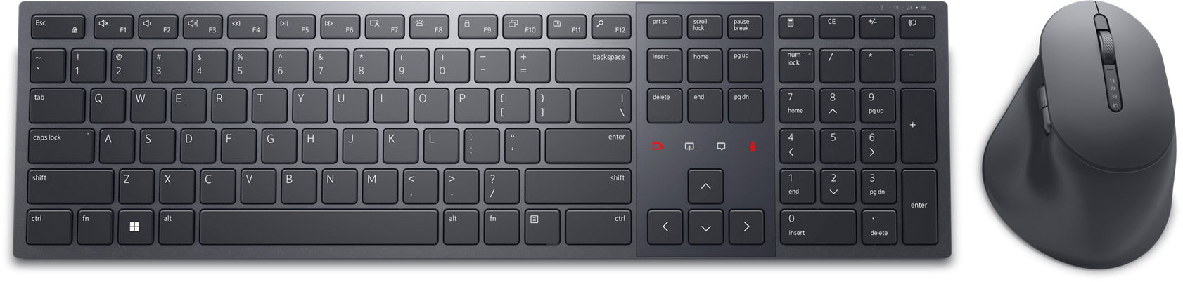 Dell Premier Collaboration Keyboard and Mouse KM900 Keyboard and Mouse Set Wireless Wireless connection US Graphite