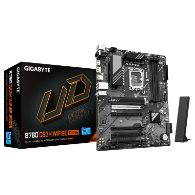 Gigabyte B760 DS3H WF6E GEN5 Processor family Intel Processor socket LGA1700 DDR5 Supported hard disk drive interfaces M.2, SATA Number of SATA connectors 4