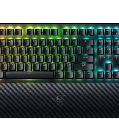 Razer BlackWidow V4 Mechanical Gaming keyboard Wired RGB LED light US Yellow Switches Black