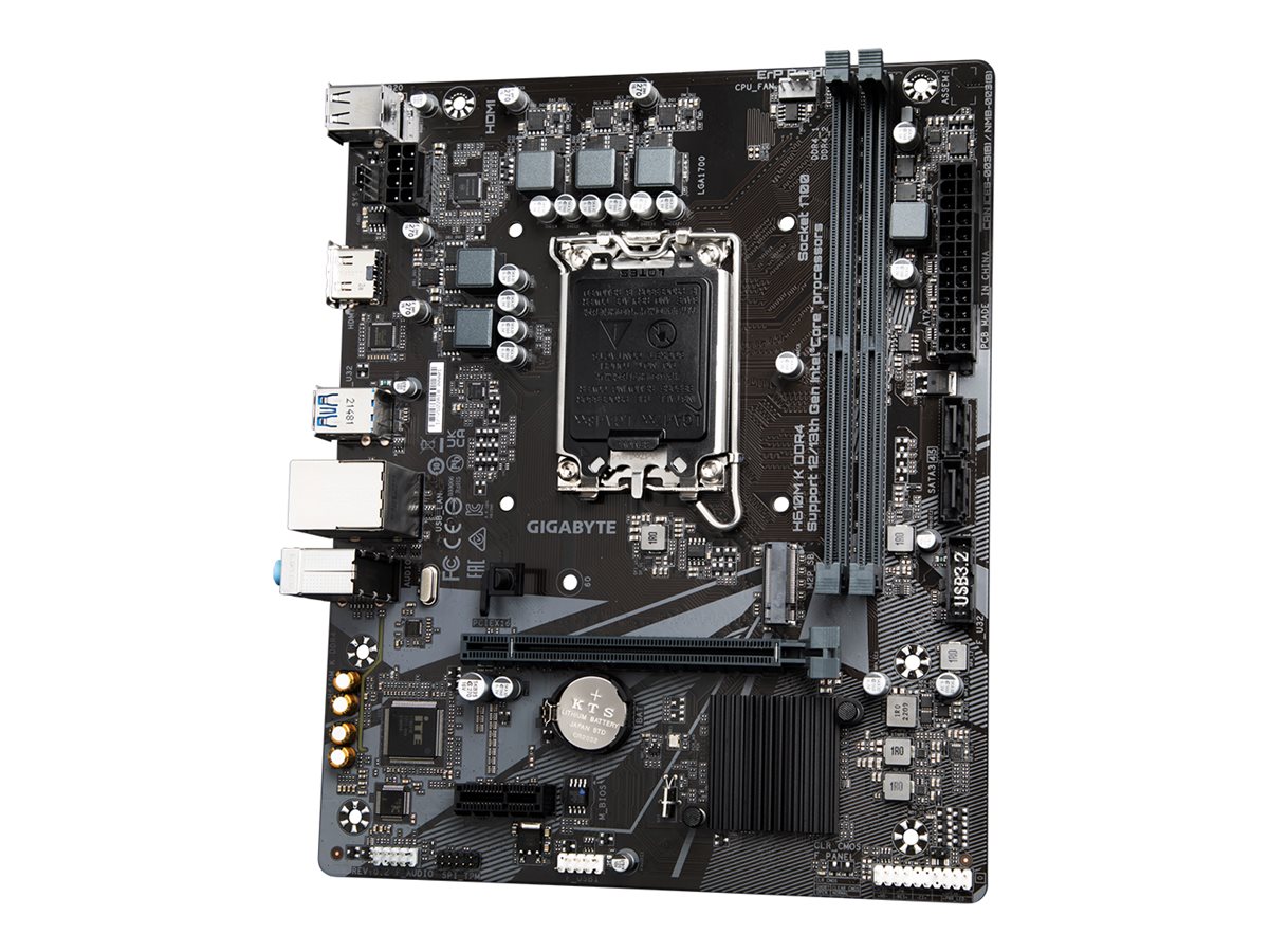 Gigabyte H610M K DDR4 1.0 M/B Processor family Intel Processor socket LGA1700 DDR4 DIMM Memory slots 2 Supported hard disk drive interfaces SATA, M.2 Number of SATA connectors 2 Chipset Intel H610 Express Micro ATX - Image 3