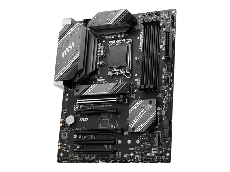 MSI B760 GAMING PLUS WIFI Processor family Intel Processor socket LGA1700 DDR5 Memory slots 4 Supported hard disk drive interfaces SATA, M.2 Number of SATA connectors 4 Chipset Intel B760 ATX - Image 4