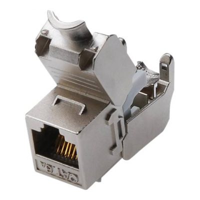 Digitus CAT 6A Keystone Module, Shielded, Tool-free Mounting Connection DN-93615
