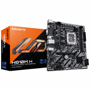 Gigabyte H810M H Processor family Intel Processor socket LGA1851 DDR5 Supported hard disk drive interfaces SATA, M.2 Number of SATA connectors 4