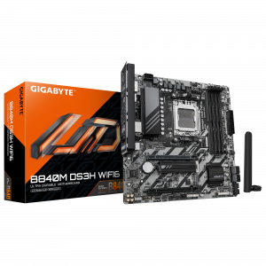 Gigabyte B840M DS3H WIFI6 (rev. 1.1) Processor family AMD Processor socket AM5 DDR5 Supported hard disk drive interfaces SATA, M.2 Number of SATA connectors 4