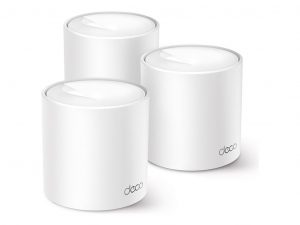 TP-LINK AX1500 Whole Home Mesh Wi-Fi 6 System Deco X10 (3-pack) 802.11ax 10/100/1000 Mbit/s Ethernet LAN (RJ-45) ports 1 Mesh Support Yes MU-MiMO Yes No mobile broadband Antenna type Internal
