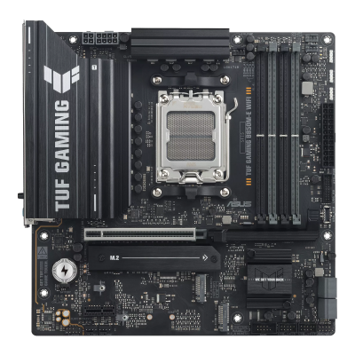 Asus TUF GAMING B850M-E WIFI Processor family AMD Processor socket AM5 DDR5 Supported hard disk drive interfaces SATA, M.2 Number of SATA connectors 4