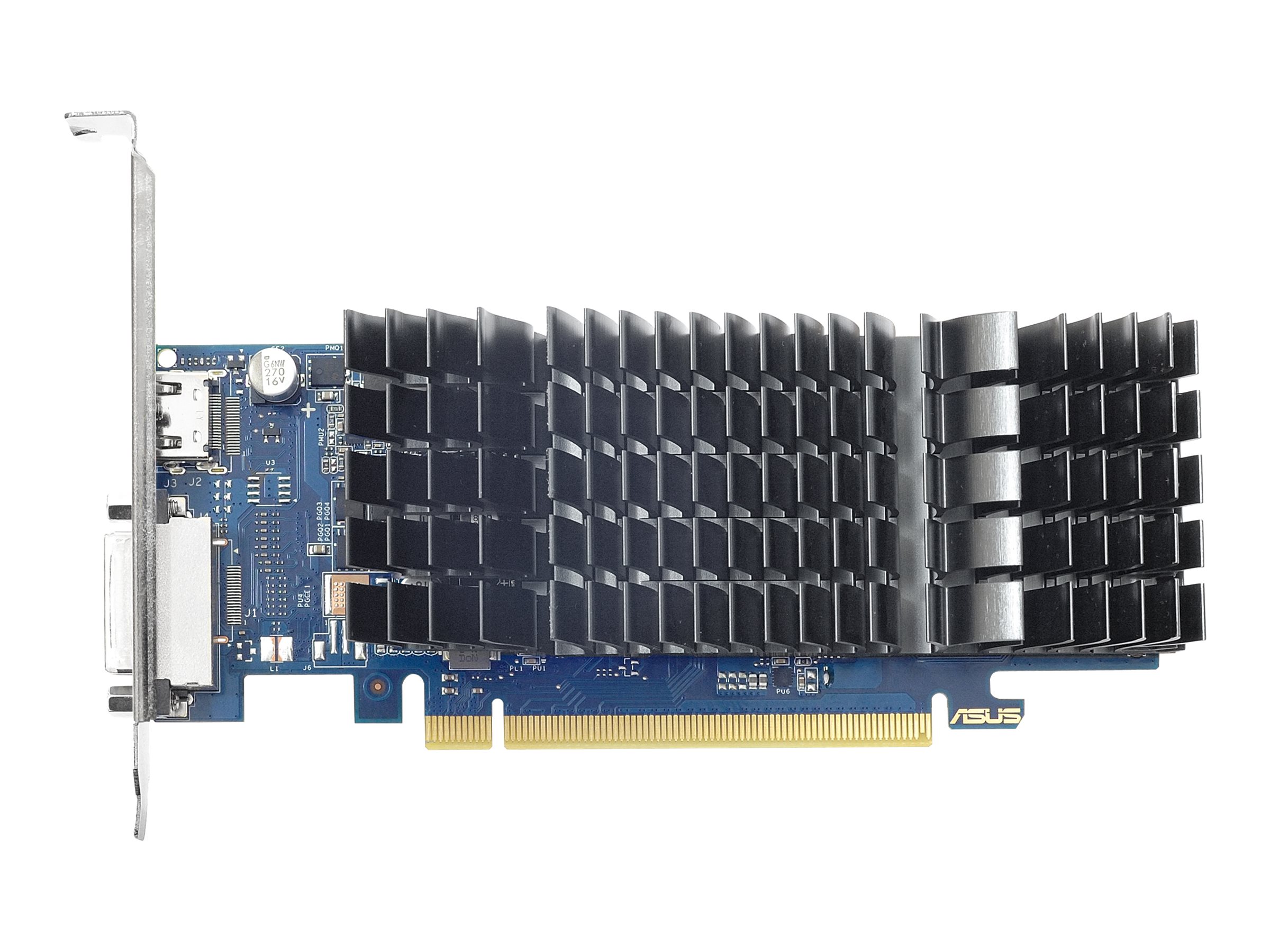 Asus GT1030-SL-2G-BRK NVIDIA 2 GB GeForce GT 1030 GDDR5 DVI-D ports quantity 1 HDMI ports quantity 1 PCI Express 3.0 Memory clock speed 6008 MHz Processor frequency 1506 MHz - Image 2