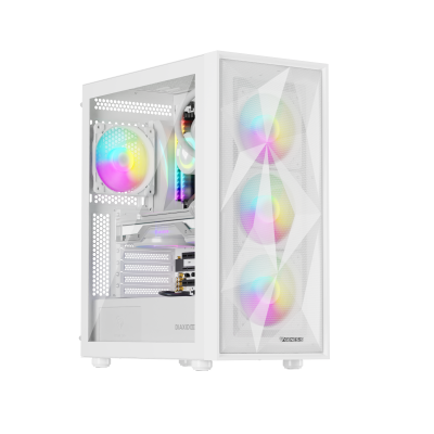 Genesis Gaming PC Case Diaxid 605 ARGB White Midi Tower