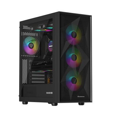 Genesis Gaming PC Case Diaxid 605 ARGB Black Midi Tower