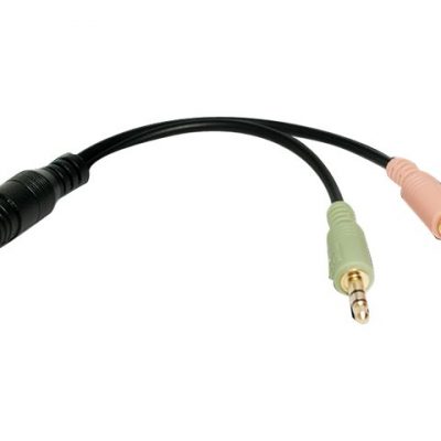 Logilink Audio Adapter 3.5 Stereo 4-Pin Female to 2 x 3.5 Stereo Male 4-pin 3.5 mm stereo jack 2 x 3-pin stereo female socket
