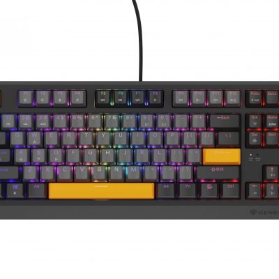 Genesis THOR 230 TKL Mechanical Gaming Keyboard Wired US Outemu Red Anchor Gray Negative