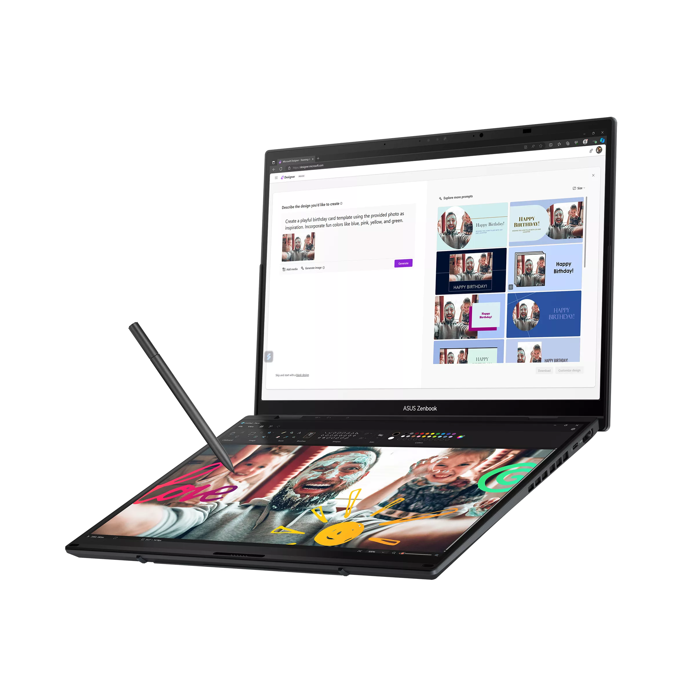 Asus Zenbook Duo UX8406CA-QL358X Inkwell Gray 14 " OLED Touchscreen FHD 1920 x 1200 pixels 60 Hz Glossy Intel Core Ultra 7 255H 16 GB LPDDR5X Solid-state drive capacity 1000 GB Intel Arc Graphics Windows 11 Pro 802.11be Bluetooth version 5.4 Keyboard language US international Keyboard backlit Warranty 24 month(s) Battery warranty 12 month(s) - Image 6