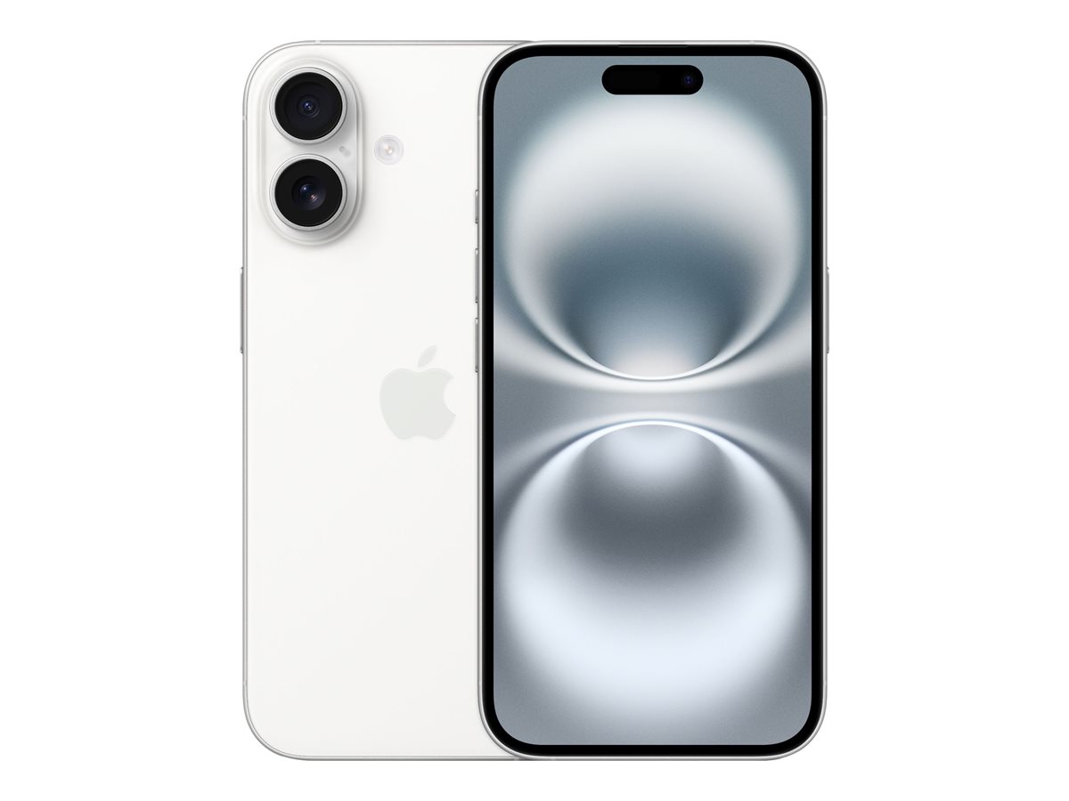 Apple iPhone 16 White 6.1 " 2556 x 1179 pixels OLED A18 Internal RAM 8 GB 128 GB Dual SIM Nano SIM 5G Main camera resolution 48 MP iOS 18 Secondary camera resolution 12 MP