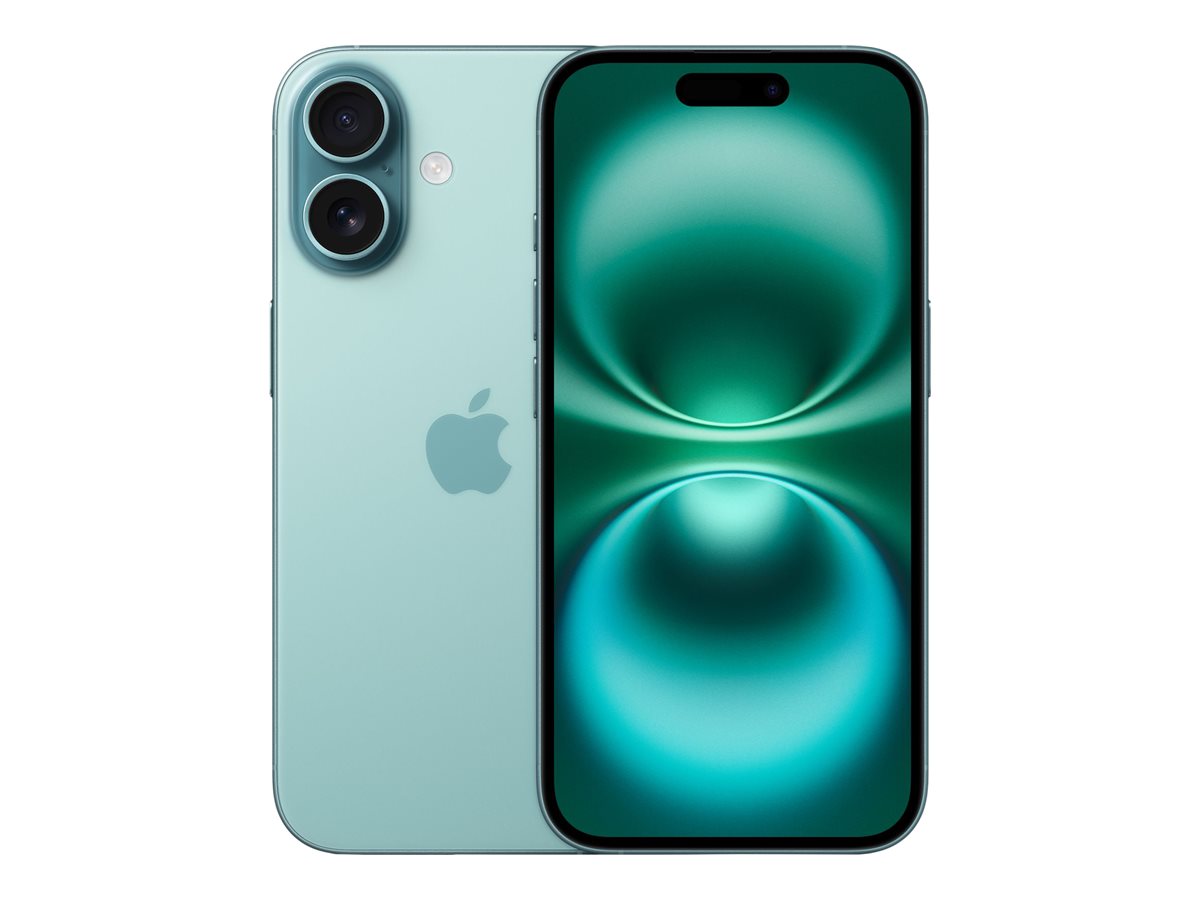 Apple iPhone 16 Teal 6.1 " Super Retina XDR display 2556 x 1179 pixels A18 Internal RAM 8 GB 128 GB Dual SIM 4G Main camera resolution 48+12 MP Secondary camera resolution 12 MP iOS 18