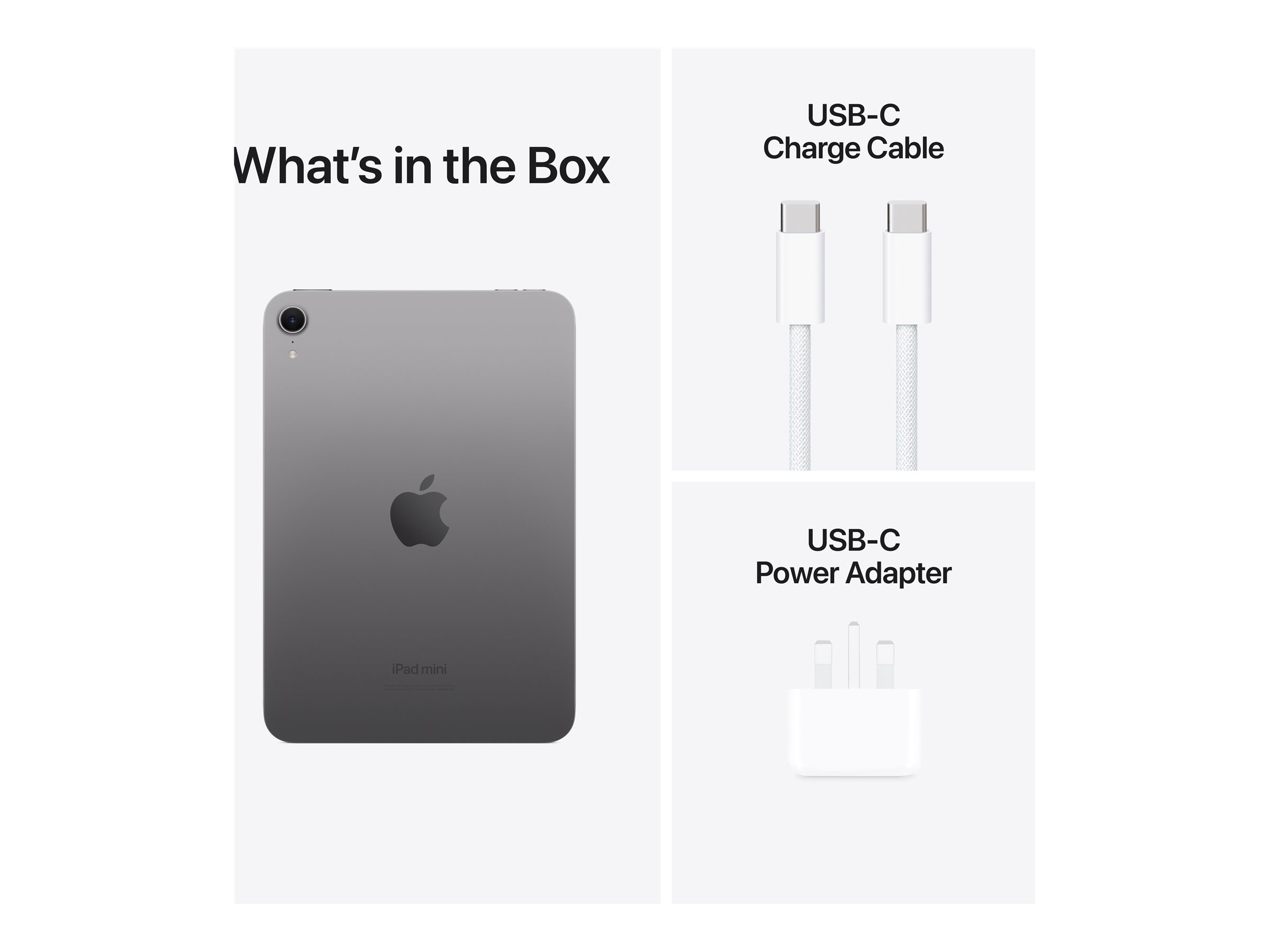 Apple iPad mini 8.3 " Space Grey IPS 2266 x 1488 pixels Apple A17 Pro 512 GB Wi-Fi Front camera 12 MP Rear camera Bluetooth 5.3 iPadOS USB-C charging cable - Image 5