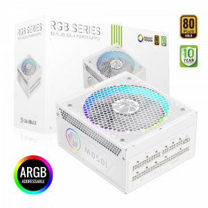 Gamemax PSU RGB 1050G WH 1050 W Gold White Full Modular