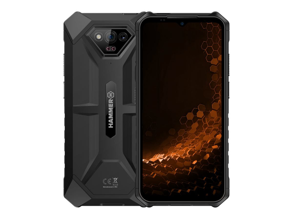 Hammer Iron V Black 6.5 " IPS 1600 x 720 pixels Mediatek Helio G36 Internal RAM 6 GB 64 GB microSD Dual SIM Nano SIM 3G 4G Main camera resolution 50 MP Secondary camera resolution 8 MP Android 13