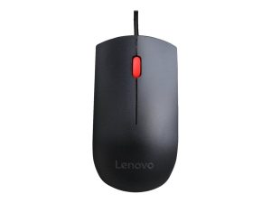 Lenovo Essential USB Wired Mouse, 1600 DPI, 1.8 m, 3 Buttons, Black Lenovo Essential USB Mouse wired Optical sensor Black