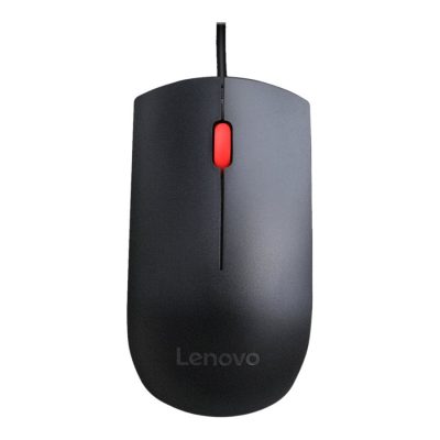 Lenovo Essential USB Wired Mouse, 1600 DPI, 1.8 m, 3 Buttons, Black Lenovo Essential USB Mouse wired Optical sensor Black