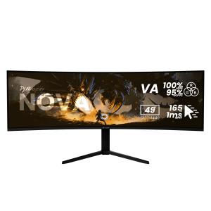 Arozzi Nova 49 " VA 32:9 165 Hz 4 ms 5120 x 1440 pixels 350 cd/m² HDMI ports quantity 2 Black