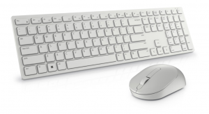 Dell Keyboard and Mouse KM5221W Pro Keyboard and Mouse Set Wireless Mouse included US White