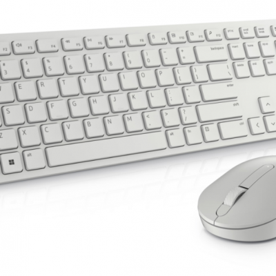 Dell Keyboard and Mouse KM5221W Pro Keyboard and Mouse Set Wireless Mouse included Russian White
