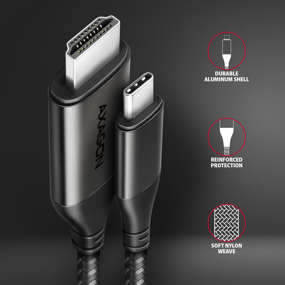 CABLE USB-C TO HDMI 1.8M/RVC-HI2MC AXAGON - Image 4