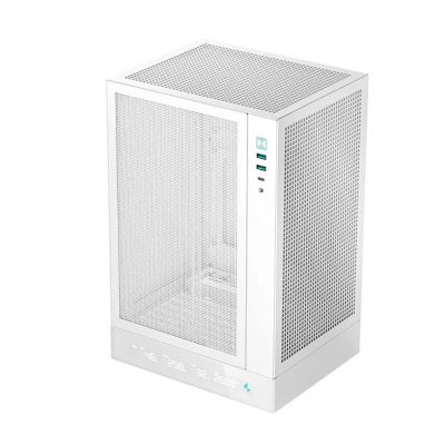 Deepcool PC Gaming Case CH170 DIGITAL White Mini ITX ATX PS2
