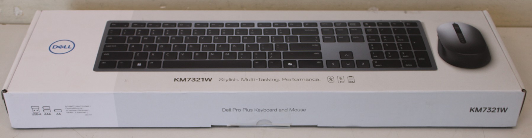 SALE OUT. Dell Premier Multi-Device Keyboard and Mouse KM7321W Keyboard and Mouse Set Wireless Batteries included Wireless connection US Titan grey REFURBISHED