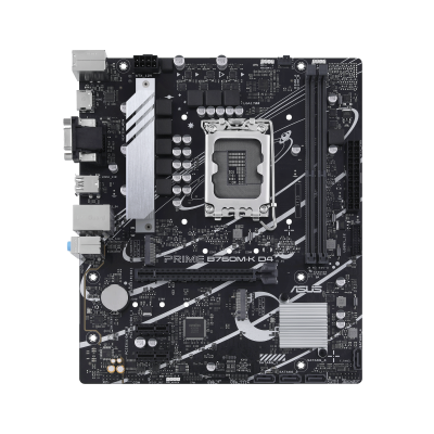 Asus PRIME B760M-K D4 Processor family Intel Processor socket LGA1700 DDR4 DIMM Memory slots 2 Supported hard disk drive interfaces SATA, M.2 Number of SATA connectors 4 Chipset Intel B760 mATX