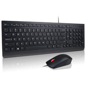 Lenovo Essential Keyboard and Mouse Combo Wired US Euro Black