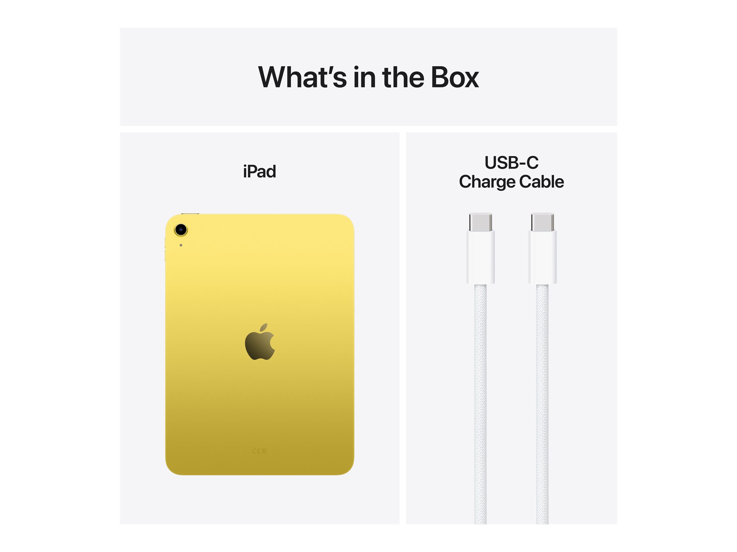 Apple iPad 11 " Yellow IPS, Liquid Retina 2360 x 1640 pixels Apple A16 256 GB Wi-Fi Front camera 12 MP Rear camera Bluetooth 5.3 iPadOS USB-C charging cable - Image 4