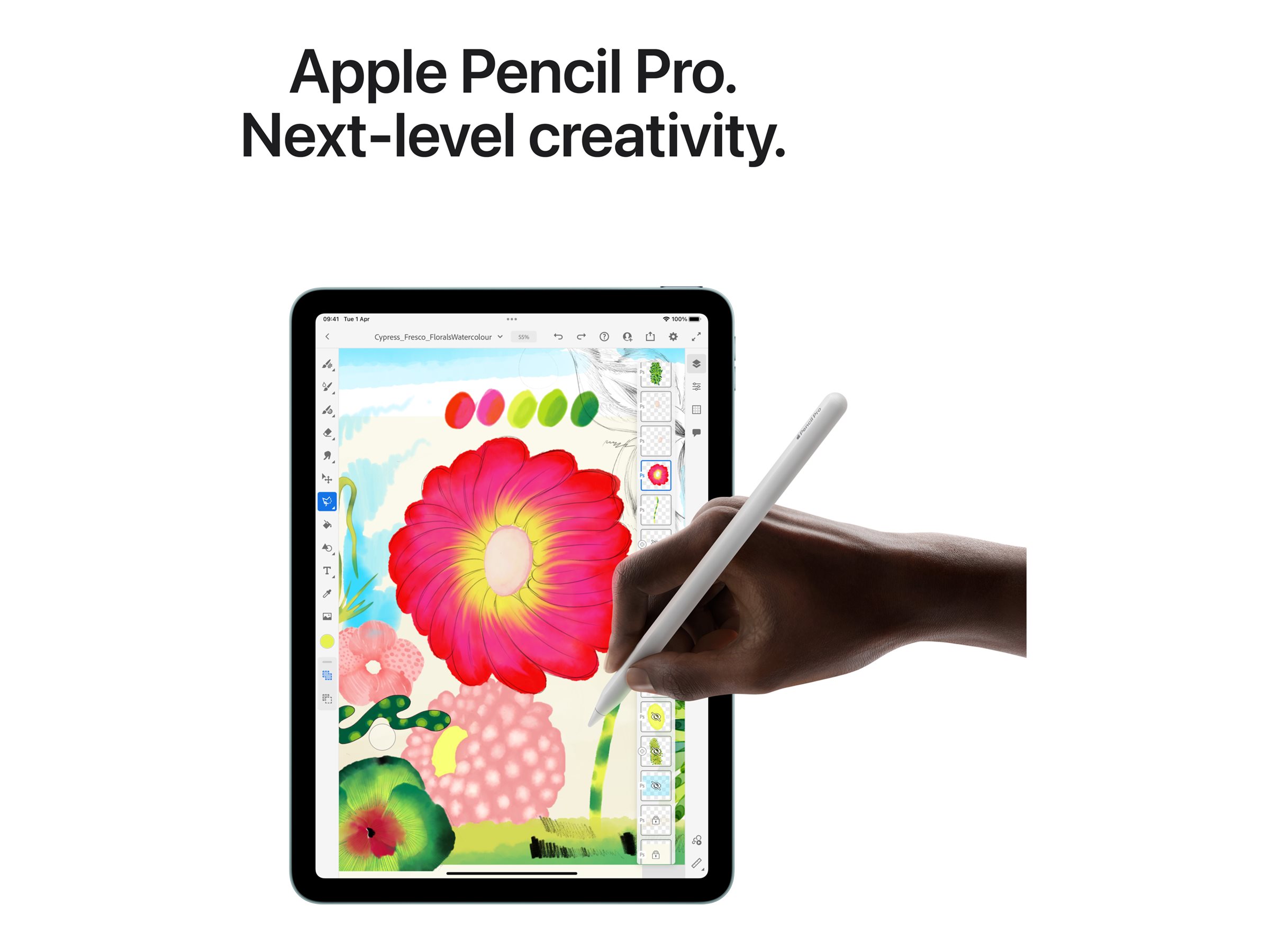 Apple iPad Air Wi-Fi + Cellular 11 " Starlight IPS 2360 x 1640 pixels Apple M3 8 GB 512 GB 3G 4G 5G Wi-Fi Front camera 12 MP Rear camera Bluetooth 5.3 iPadOS USB-C charging cable - Image 5