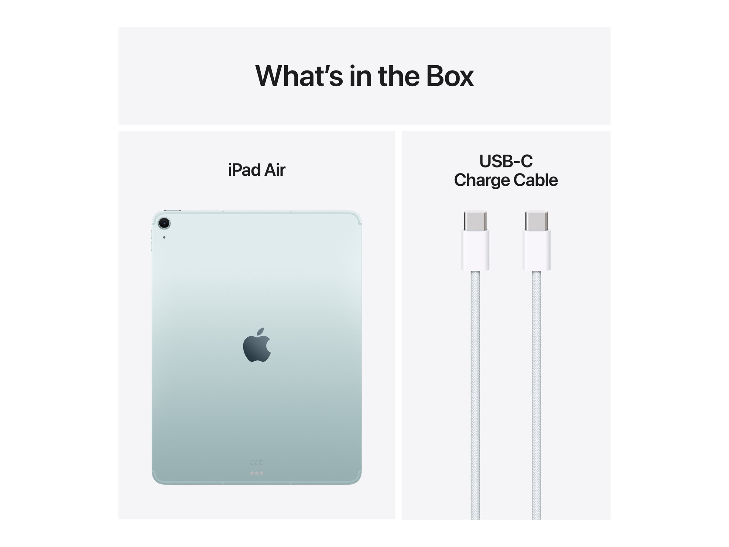 Apple iPad Air Wi-Fi + Cellular 13 " Blue IPS 2732 x 2048 pixels Apple M3 8 GB 512 GB 3G 4G 5G Wi-Fi Front camera 12 MP Rear camera Bluetooth 5.3 iPadOS USB-C charging cable - Image 3