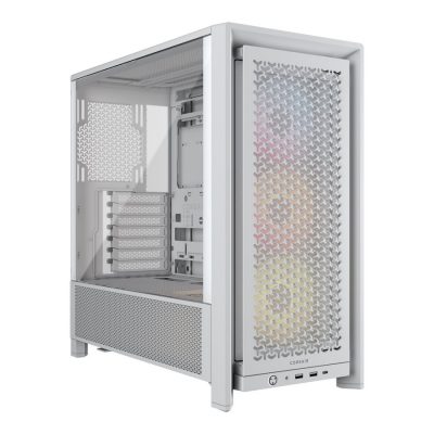 Corsair PC Case Frame 4000D RS ARGB Modular White Mid-Tower