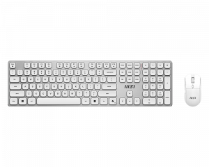 MSI FORGE K210 WIRELESS COMBO WHITE US Keyboard and Mouse Set Wireless Mouse included US White