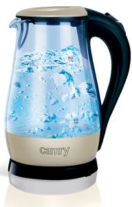 Camry Kettle CR 1251 Standard 2000 W 1.7 L Glass 360° rotational base Glass/Black