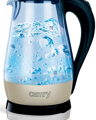Camry Kettle CR 1251 Standard 2000 W 1.7 L Glass 360° rotational base Glass/Black