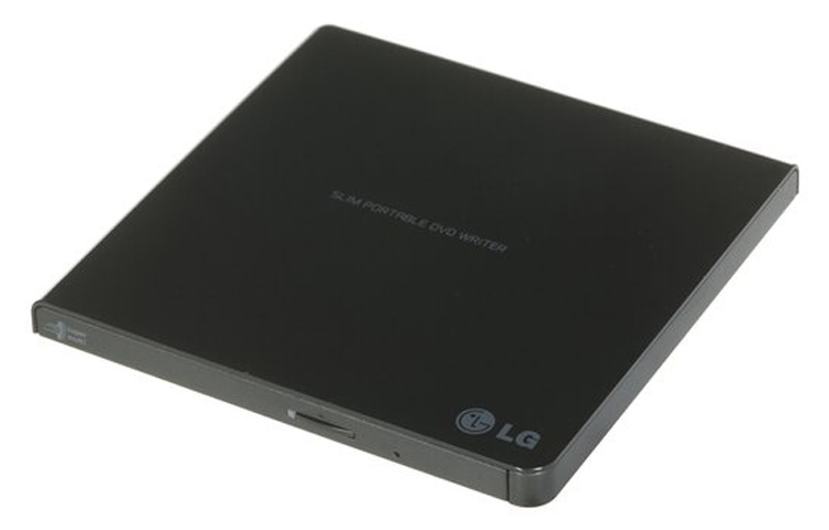 H.L Data Storage Ultra Slim Portable DVD-Writer GP57EB40 Interface USB 2.0 DVD±R/RW CD read speed 24 x CD write speed 24 x Black Desktop/Notebook