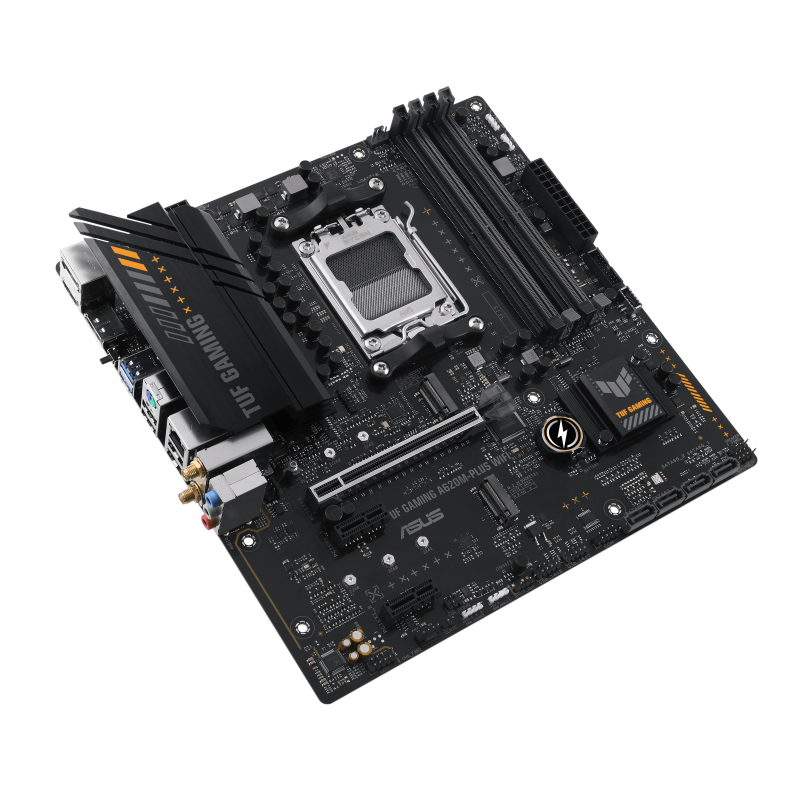 Asus TUF GAMING A620M-PLUS WIFI Processor family AMD Processor socket AM5 DDR5 DIMM Memory slots 4 Supported hard disk drive interfaces SATA, M.2 Number of SATA connectors 4 Chipset AMD A620 Micro-ATX - Image 5