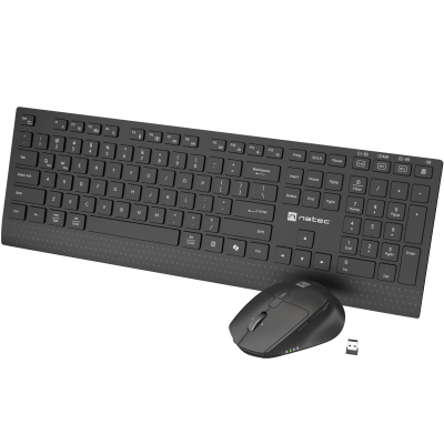 Natec Keyboard and Mouse Stringray 2 Keyboard and Mouse Set Wireless US Black