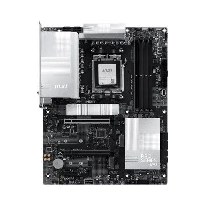 MSI PRO X870E-S EVO WIFI Processor family AMD Processor socket AM5 DDR5 Supported hard disk drive interfaces SATA, M.2 Number of SATA connectors 4