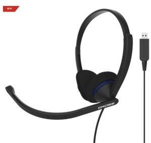 Koss Headphones CS200 USB Wired On-Ear Microphone Black