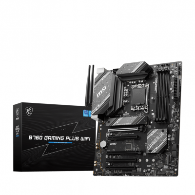 MSI B760 GAMING PLUS WIFI Processor family Intel Processor socket LGA1700 DDR5 Memory slots 4 Supported hard disk drive interfaces SATA, M.2 Number of SATA connectors 4 Chipset Intel B760 ATX