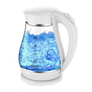 Adler Kettle AD 1274 Electric 2200 W 1.7 L Polypropylene/Glass 360° rotational base White