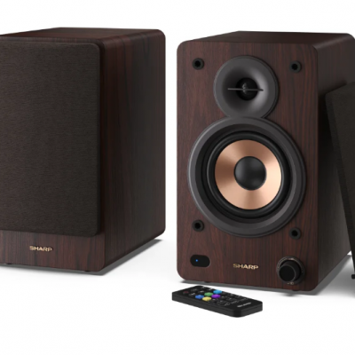 Sharp CP-SS30 Bookshelf Speakers, Brown Sharp Speakers CP-SS30(BR) Bookshelf 60 W Bluetooth Wireless connection Brown