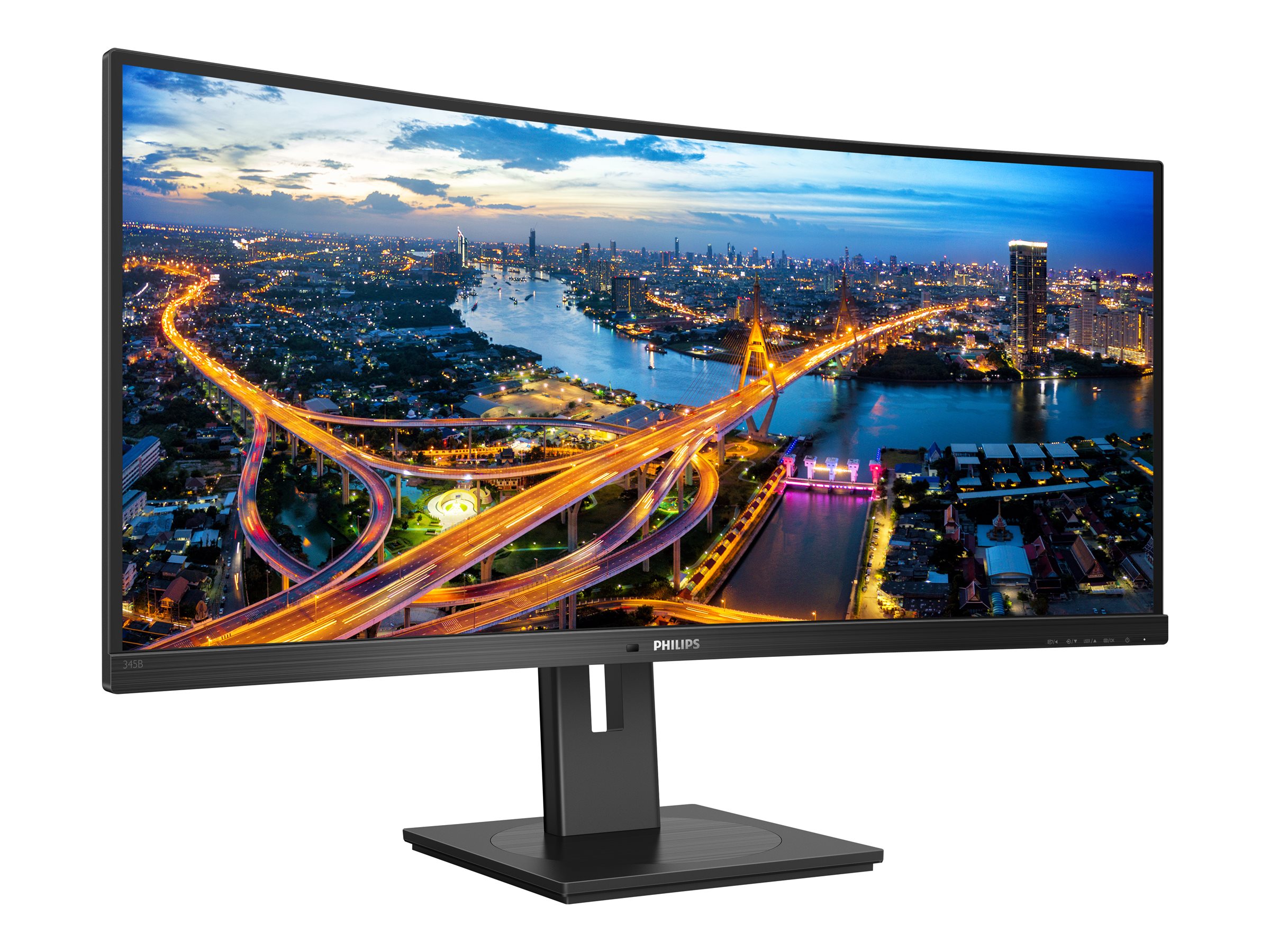 Philips Curved UltraWide 345B1C 34 " VA WQHD 21:9 100 Hz 5 ms 3440 x 1440 300 cd/m² HDMI ports quantity 1 Black Warranty 24 month(s) - Image 2